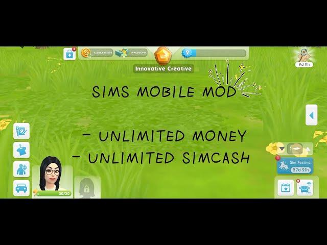 SIMS MOBILE MOD ! unlimited money unlimited simcash ! (work 100% no )