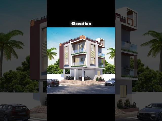 Modern Exterior Elevation 3D Design #home #3ddesign #3dhomedesign #3delevation #3dexterior