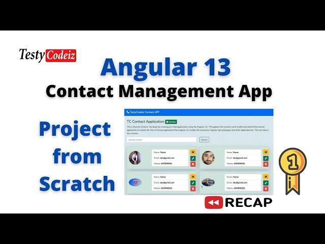 Angular 13 Contact management Application Project from scratch