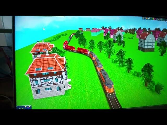 Driving VERY Long Cargo Train In RuleTheRail! Model Railroad Simulator