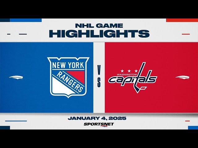 NHL Highlights | Rangers vs. Capitals - January 4, 2024