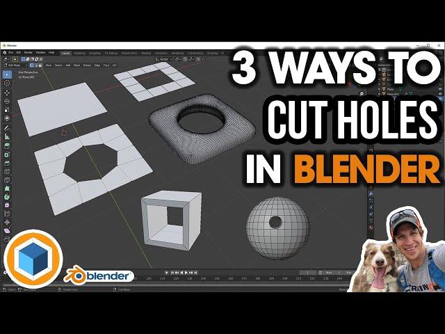 3 Ways to CUT HOLES in Objects in Blender