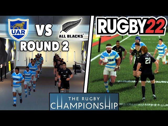 ARGENTINA vs ALL BLACKS Round 2 - Rugby Championship 2024 - Rugby 22 Legend Difficulty & Commentary