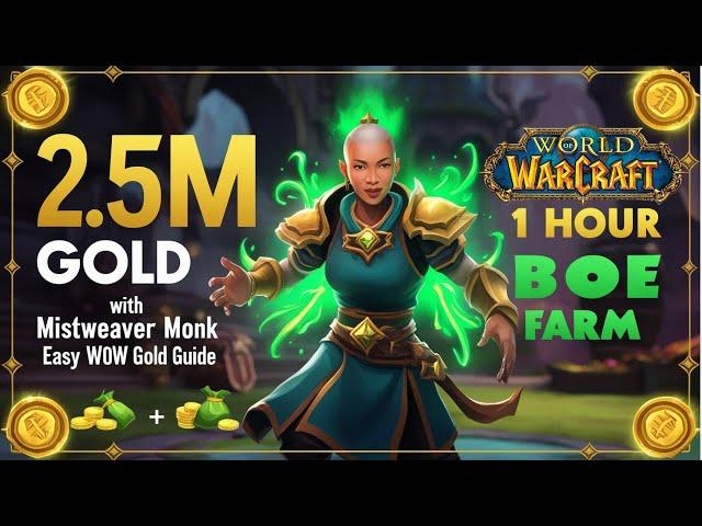 2.5m Gold in 1 Hour - BOE Farm with Mistweaver Monk Healer | Easy WoW Gold Guide