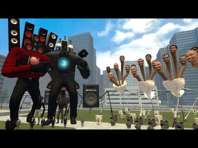 MECHA SPEAKERMAN BOSS, MECHA CAMERAMAN BOSS VS NEW HYDRA SKIBIDI DOM DOM TOILET in Garry's Mod!