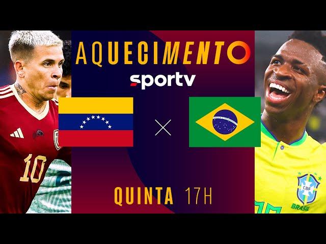 VENEZUELA X BRASIL | AQUECIMENTO AO VIVO E COM IMAGENS | ELIMINATÓRIAS | #live | sportv