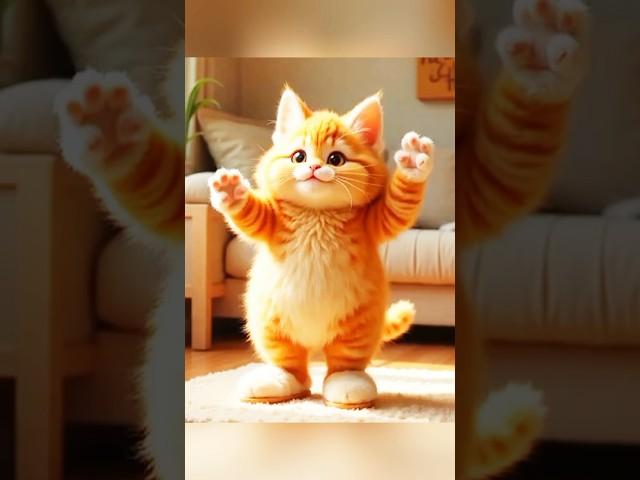 Fluffy Cat Does the Cha-Cha in Fuzzy Slippers | Cutest Dance Ever!
