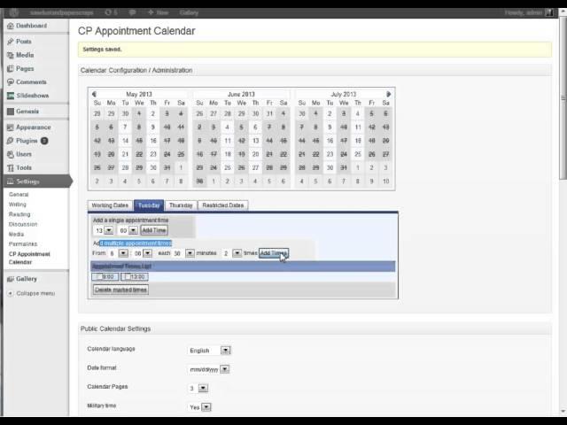 CP Appointment Calendar WordPress Plug in PayPal appointments