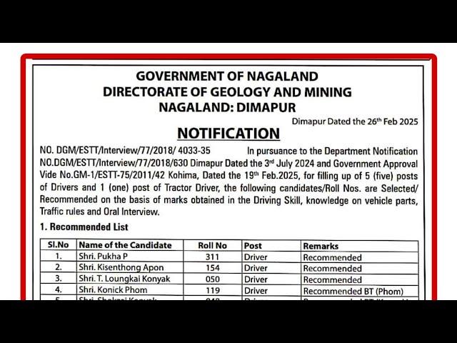 Directorate of Geology and Mining Results 28/2/2025 #jobvacancy2025