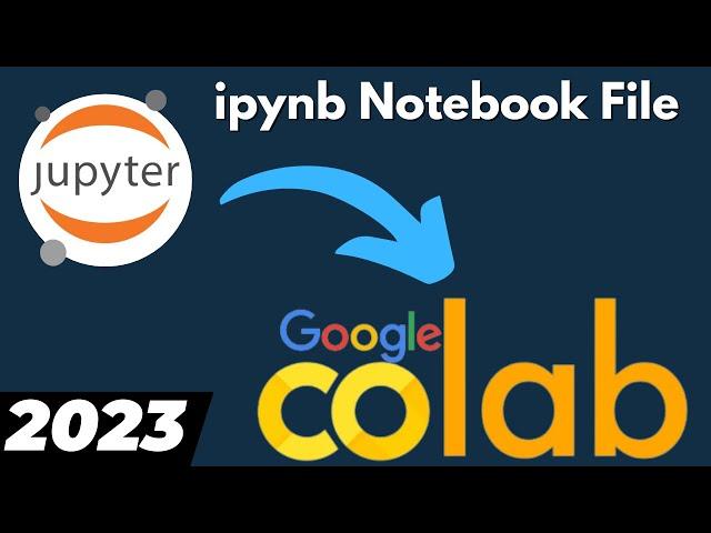 How to upload and open Jupyter Notebook ipynb File in Google Colab tutorial 2024