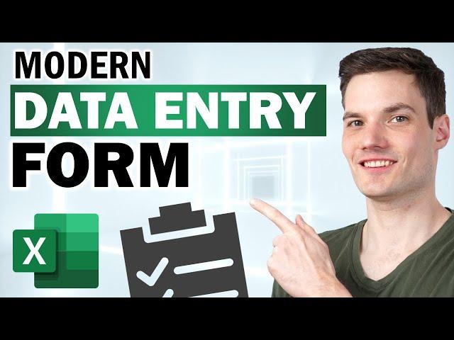 Modern Excel Data Entry Work Form Tutorial