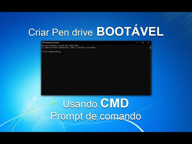 COMO CRIAR PEN DRIVE BOOTAVEL NO CMD