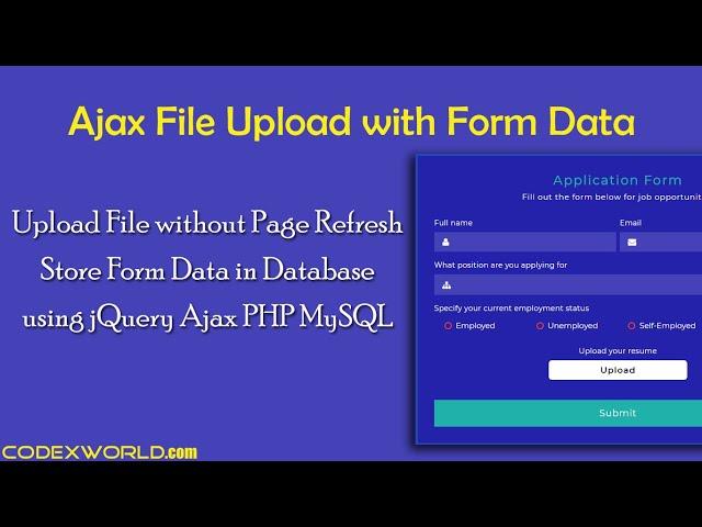 Ajax File Upload with Form Data using PHP