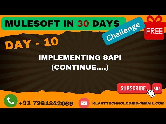 10-MuleSoft Free Course 2024 | Real-Time Projects & Hands-On Training | Implementation System API