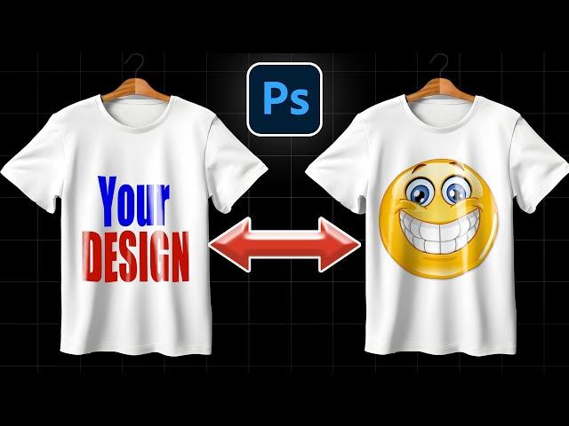 Easily Create Realistic T-Shirt Mockups in Photoshop | Place Logo on T-shirt - Photoshop | Tutorial