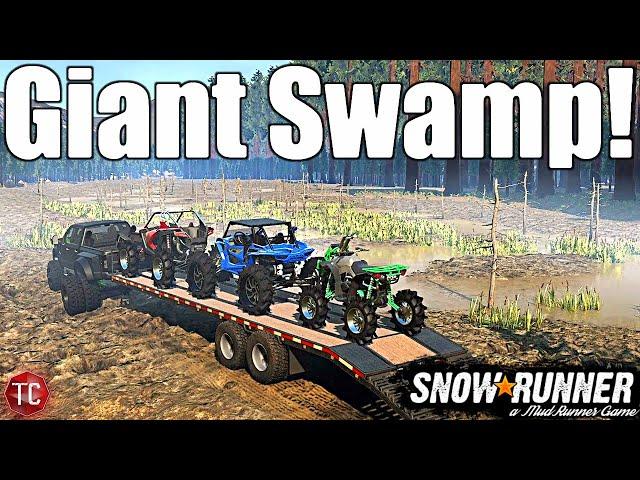 SnowRunner: Taking BUILT Side by Sides & Quad To A NEW MUD BOG! (SUPER DEEP)