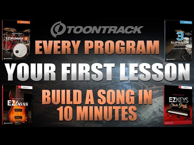 Your First Toontrack Lesson | Full Song in 10 Minutes | EZdrummer 3, EZbass, SD3, and EZkeys