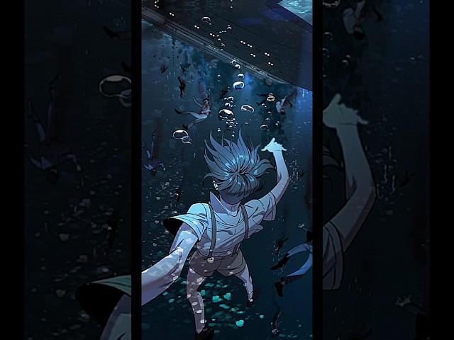 He lost his family in a shipwreck ( sad ) 