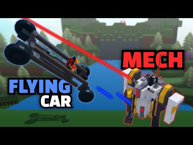 Flying Car VS Mech FIGHT for 10,000 GOLD! | Build a Boat for Treasure - Roblox