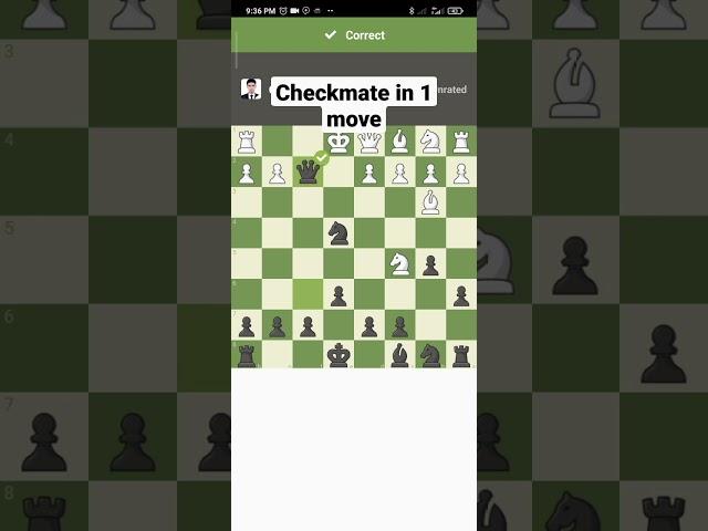 one move checkmate #chess #chesscom #chessgame #checkmate