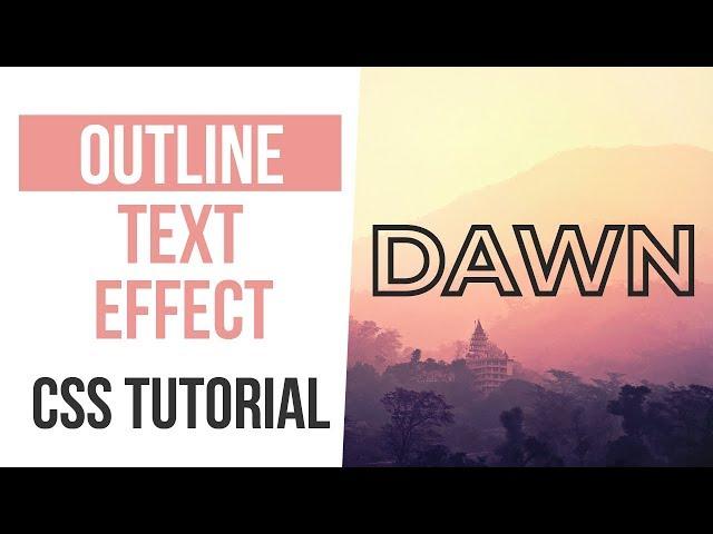 Outline Text Effect CSS | CSS Text Effects | CSS Tutorials