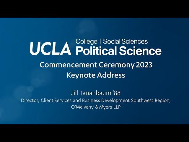 UCLA Department of Political Science Commencement 2023