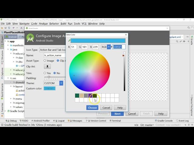 Add an image to a button in Android Studio