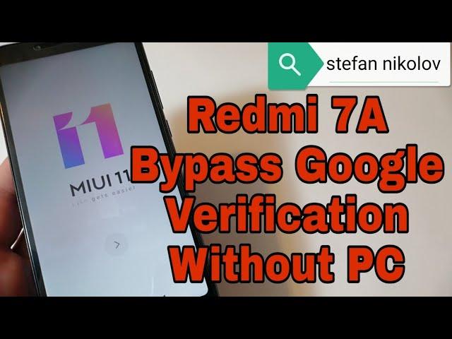 Boom!!! Xiaomi Redmi 7A /M1903C3EG/, Remove Google Account, Bypass FRP. Without PC!!!