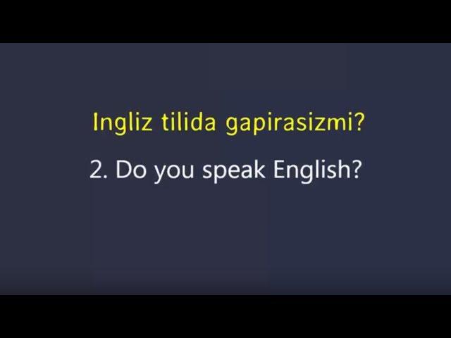 2. Ingliz tilida suhbatlashish - Ingliz tilida gapirasizmi?