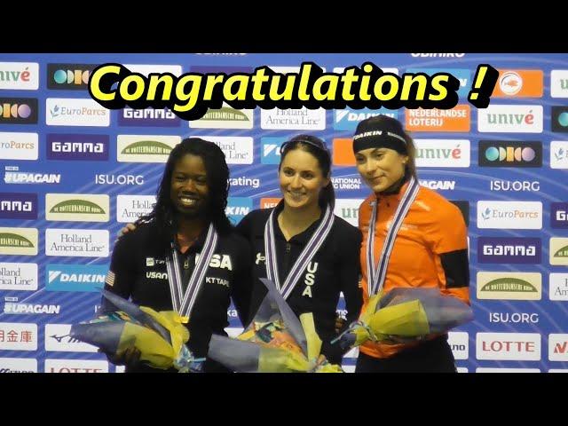 Kimi Goetz , Erin Jackson gets1-2Women500mDivision A. ISU World Cup Speed Skating 2023Obihiro,Japan