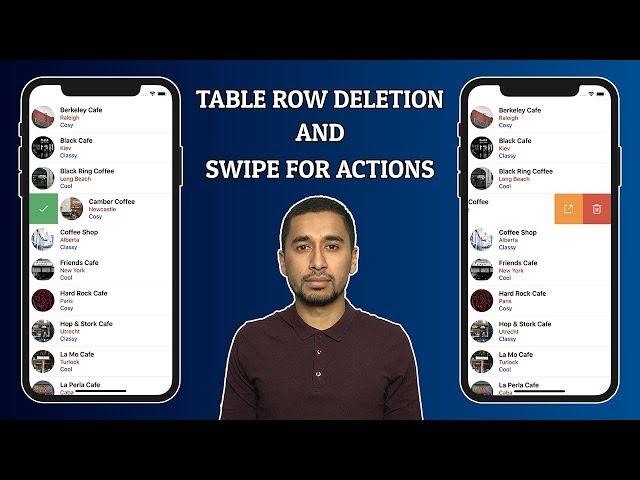 Swift 4: How to delete a table row and add swipe for actions?