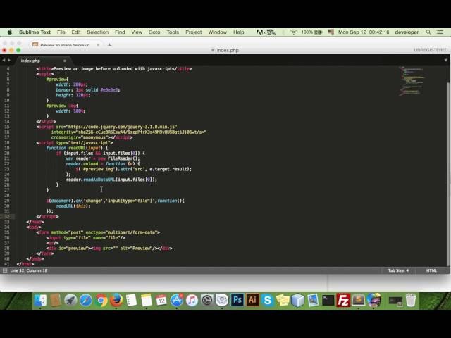 Javascript - preview image before upload
