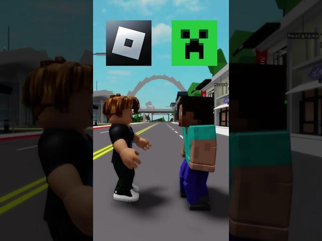 Roblox VS Minecraft ️ #shorts #roblox #minecraft