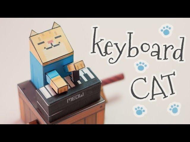 Keyboard cat automata papercraft (step by step tutorial)