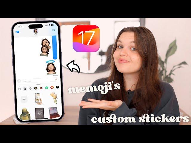 ️ How to use Stickers on iOS 17 | & new memoji stickers !