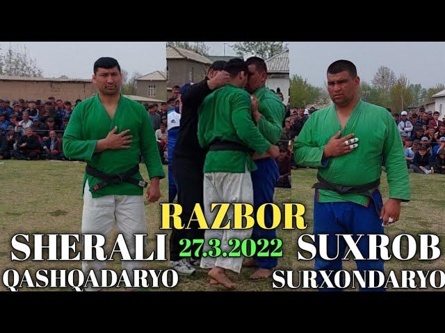 SHERALI QASHQADARYO SUXROB SURXONDARYO NEGA JANJAL BÓLDI KURASH SURXONDARYO SHURCHIDA KURASH 2022.27