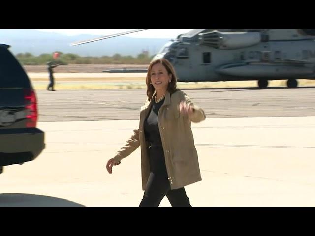 Vice President Kamala Harris arrives in Arizona to visit US-Mexico border