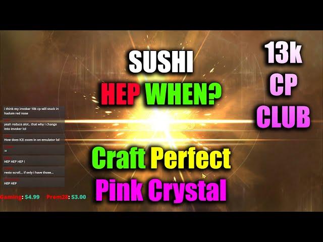 Black Desert Mobile Sushi HEP When & Crystal Perfect Pink Craft 13K CP