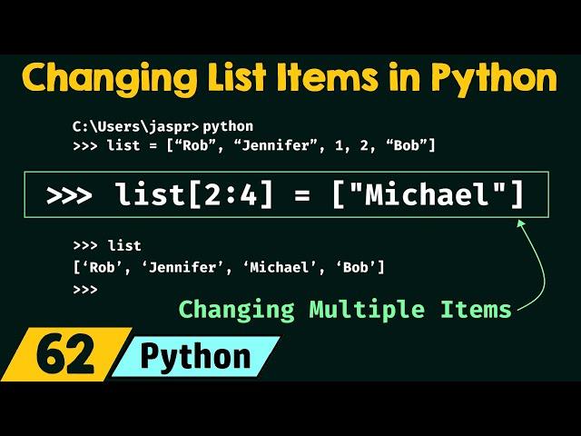 Changing List Items in Python