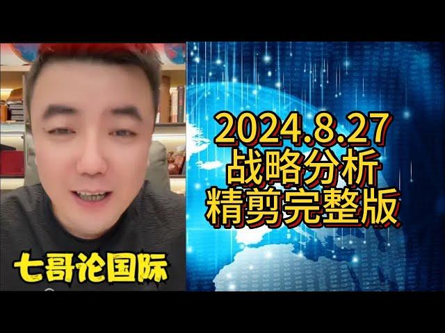 【助眠系列】七哥 2024.8.27 战略分析精剪完整版 #七哥论国际 #大国博弈 #巴以冲突 #伊朗 #以色列 #俄乌冲突 #俄罗斯 #乌克兰 #中美博弈