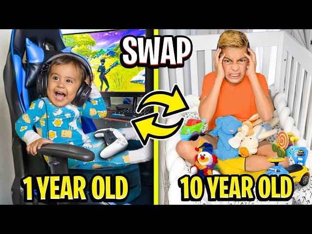 10 year old SWAPS Bedrooms with 1 year old Baby!! (Hilarious)  | The Royalty Family