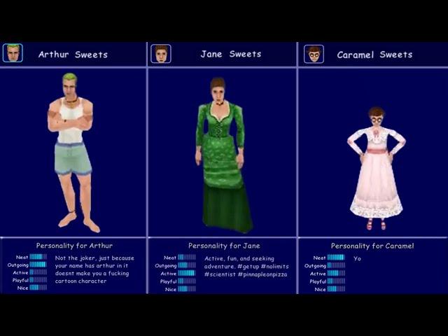 Meet The Sweets - Jerma Plays The Sims 1 (Long Edit #1)