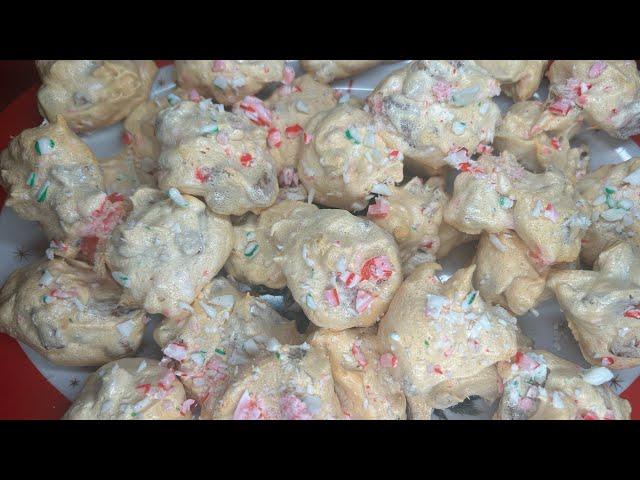 Lower Sugar Pecan Peppermint Meringues..1 carb per piece