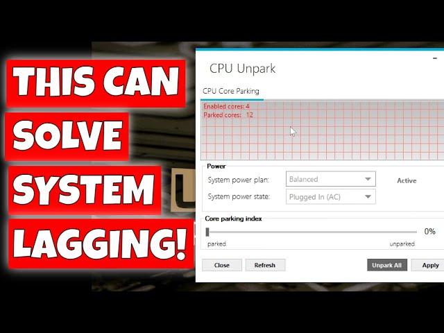 How To EASILY Reduce LAG & Latency In Windows 10 Or 11 Enable Or Disable CPU Parked Cores