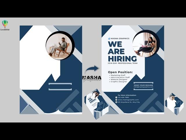 How to Create A Job Hiring Flyer Design | CorelDRAW Tutorial | Flyer Template Design For Beginners