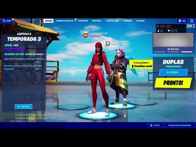 SALA PERSONALIZADA | SCRIM 4° SAFE | OUTFIT | MESTRE MANDOU Ao vivo no Fortnite