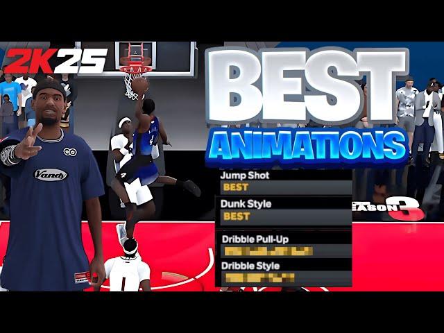 BEST NBA 2K25 ANIMATIONS for EVERY BUILD (JUMPSHOTS, LAYUPS + DUNK PACKAGES, DRIBBLE MOVES) Season 3