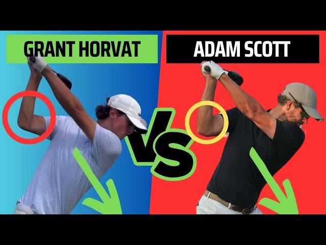 Grant Horvat Vs Adam Scott Swing Analysis Slow Motion 2 of the Best Swings???