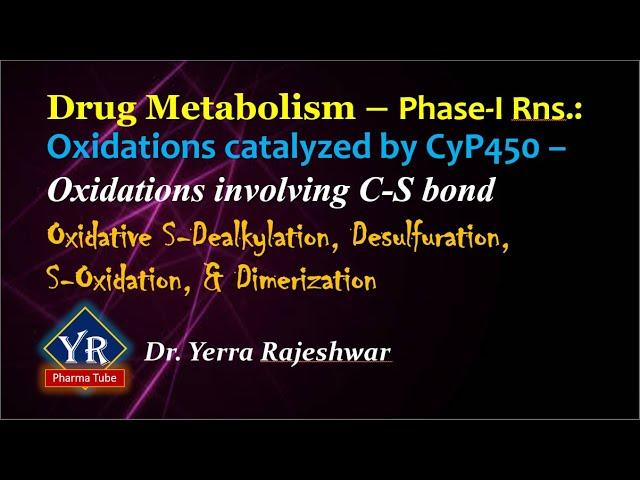 Drug Metabolism - Phase-I Oxidation reactions:  Oxidations involving Carbon-Sulfur bond