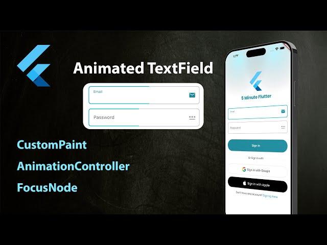 Flutter Animated TextField - CustomPaint tutorial